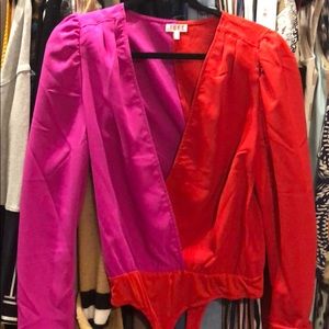 Two toned 80s bodysuit